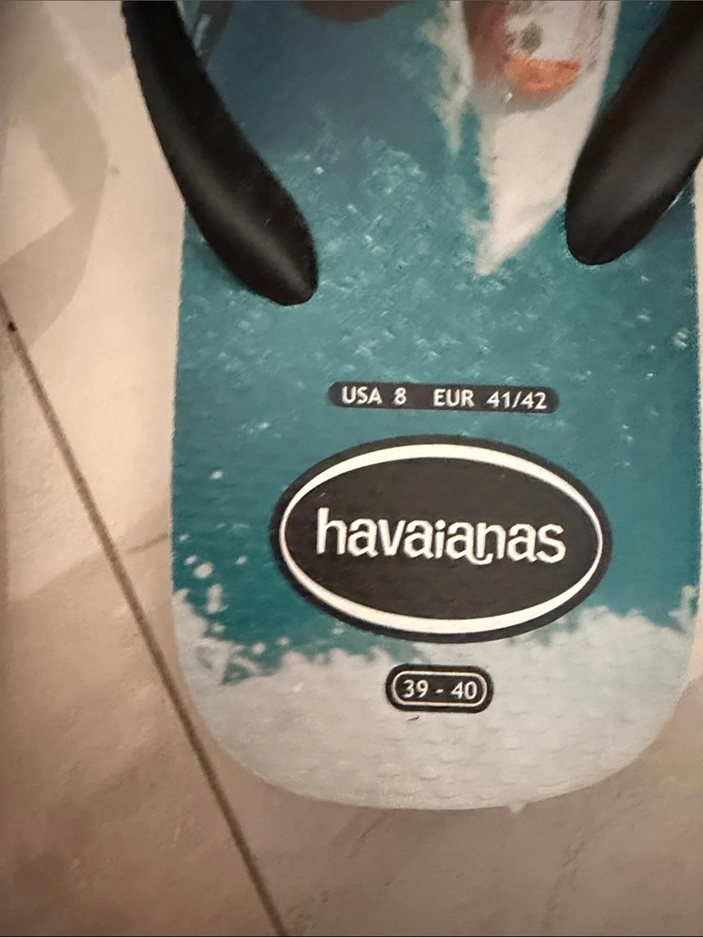 Havaianas Surf Graphic Flip Flops - Black & Blue